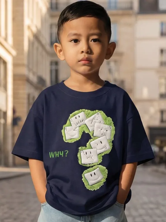 BOYS DROP SHOULDER SLEEVES T-SHIRT